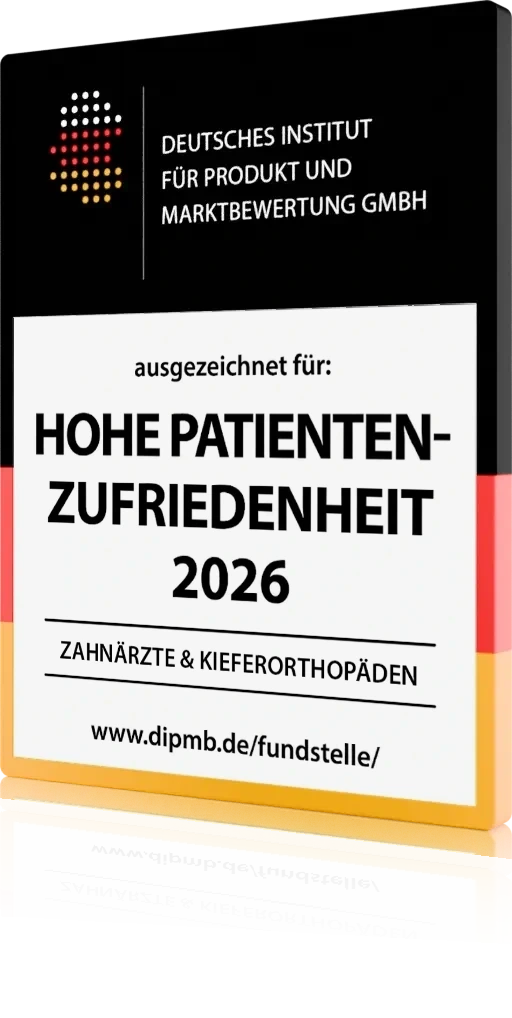 Gütesiegel Hohe Patientenzufriedenheit
2026 Zahnärzte
und Kieferorthopäden