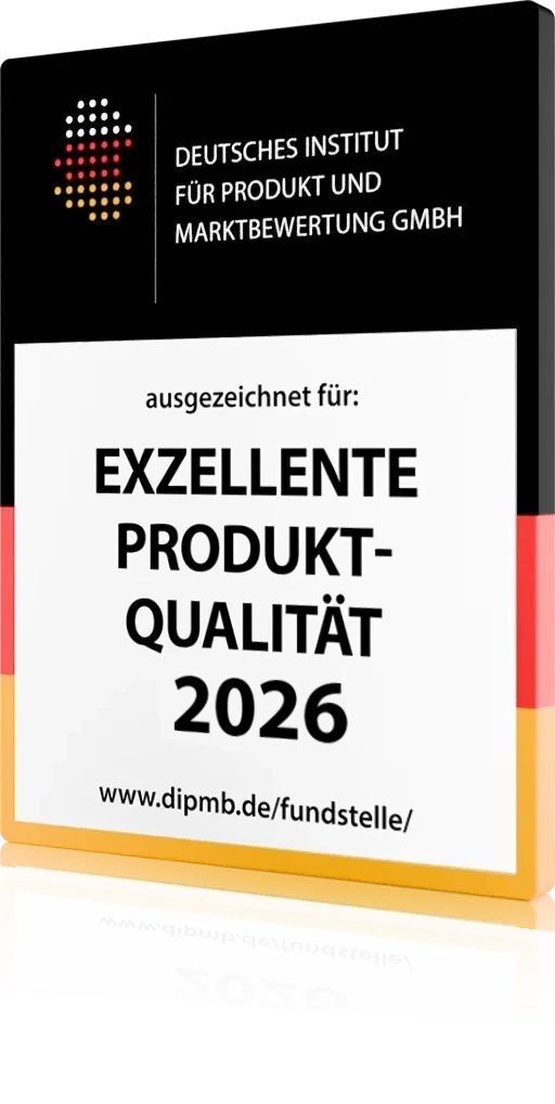 Gütesiegel Exzellente Produktqualität 2026